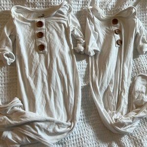 2 Caden Lane Gowns Preemie 4-6lb